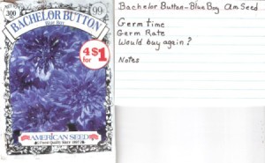 A seed packet to store gardening notes