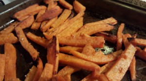 fries on pan