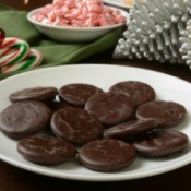 mint cookies on plate