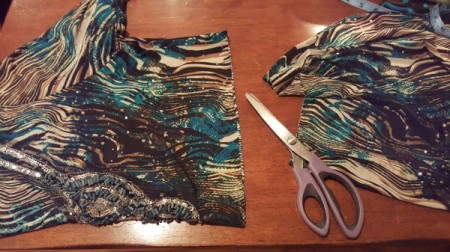 Re-purposed Dress - cutting the blouse