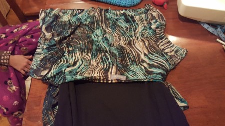 Re-purposed Dress - laying out the dress