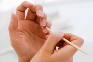 Pushing back cuticles