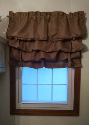 bathroom window with valance