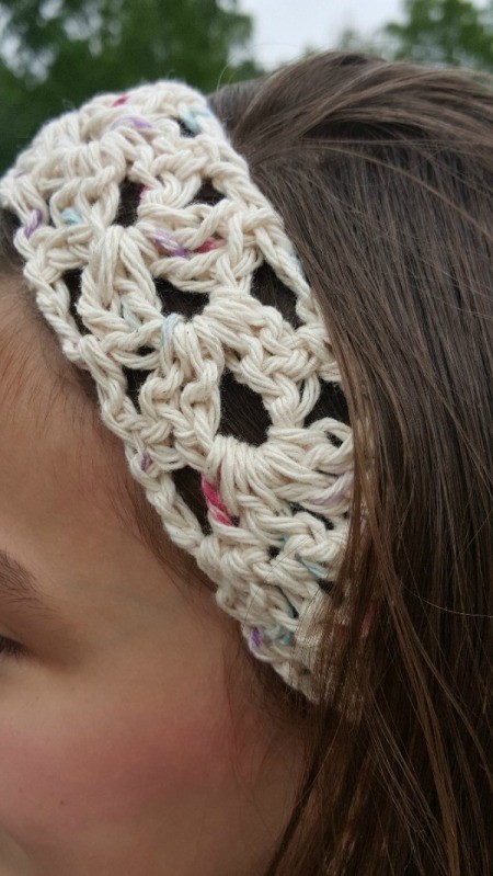 shell crochet headband