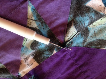 Repairing a Tear in a Quilt Block