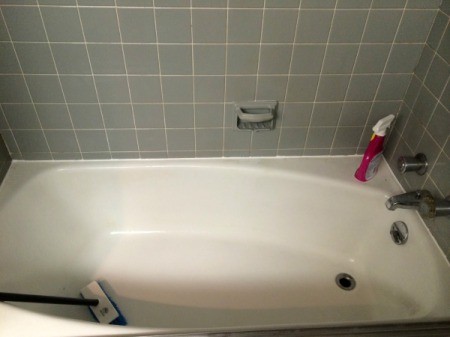 Clean bathtub.