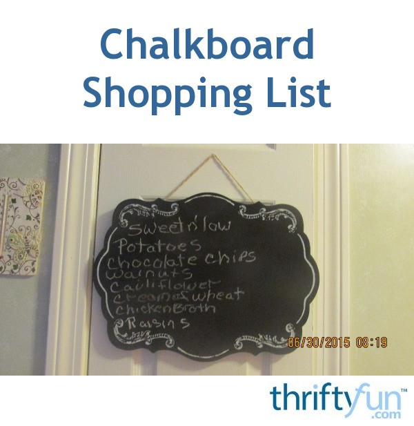 Chalkboard Shopping List ThriftyFun