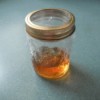 A fruit fly trap with apple cider vinegar
