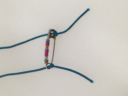 Beaded Safety Pin Bracelet