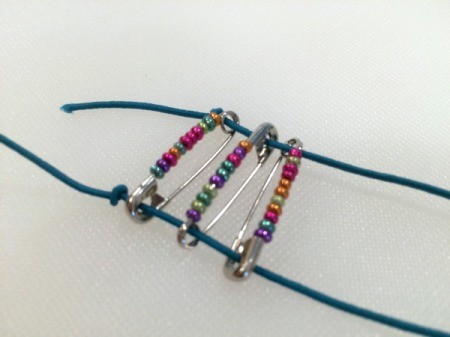 Beaded Safety Pin Bracelet