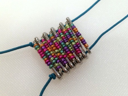 Beaded Safety Pin Bracelet