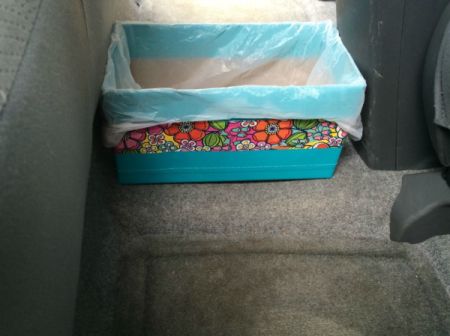 Duct Tape Car Trash Bin