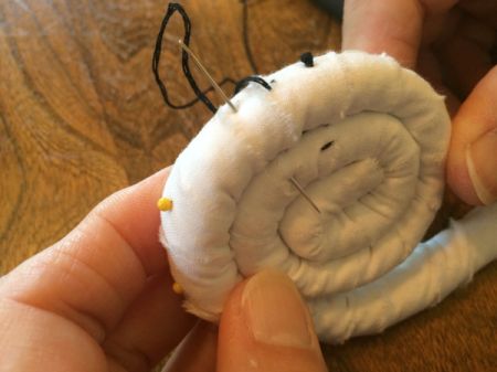 Tack Stitching a Coil Project