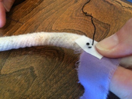 Adding a New Fabric Strip to a Coiled Project