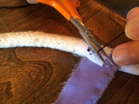 Adding a New Fabric Strip to a Coiled Project