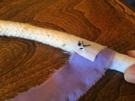 Adding a New Fabric Strip to a Coiled Project