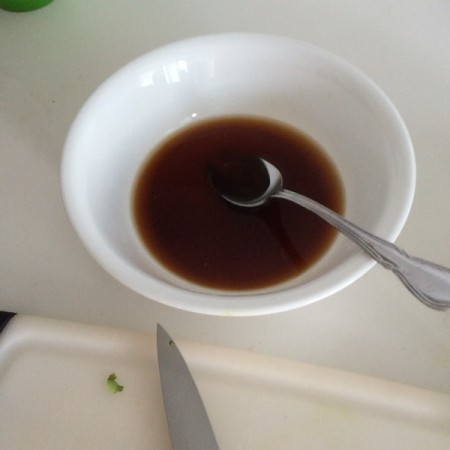 bowl with soy sauce