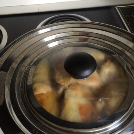 covered cooking thighs