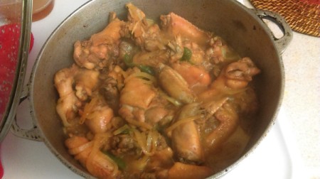 curry chicken in pan