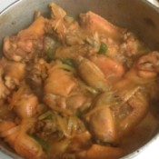 curry chicken in pan