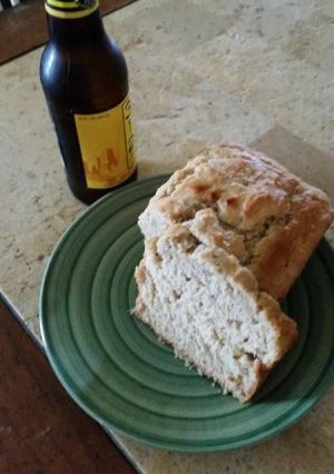 beer bread on plate