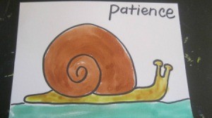 patience and painting of a snail