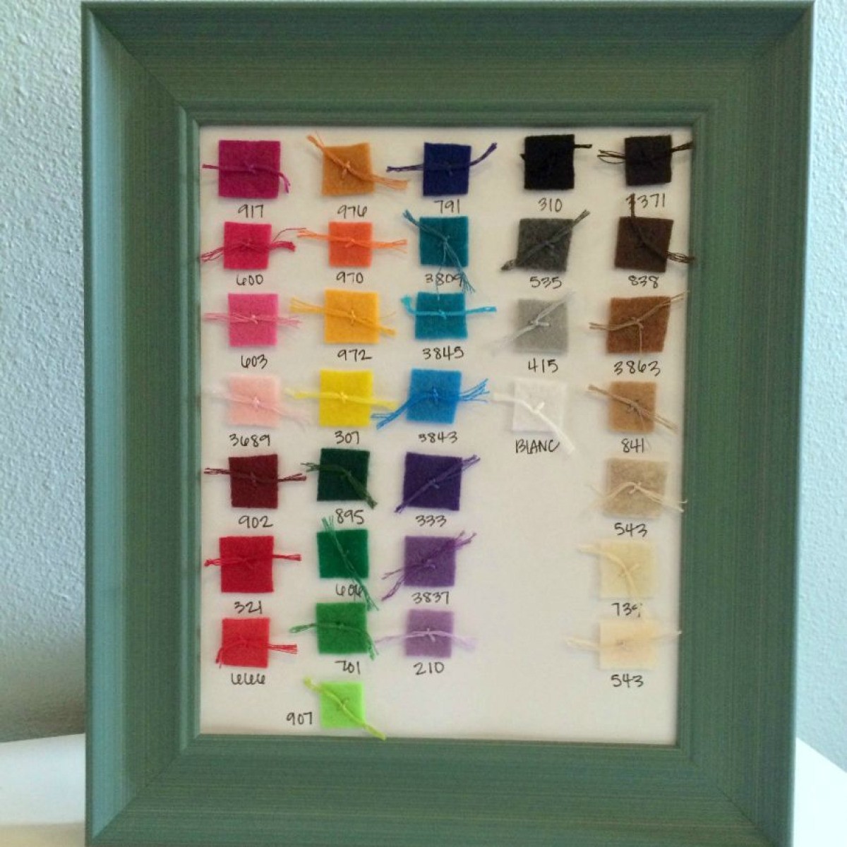 Embroidery Floss Color Chart