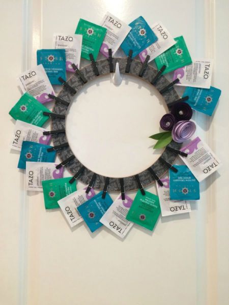 Tea Bag Wreath