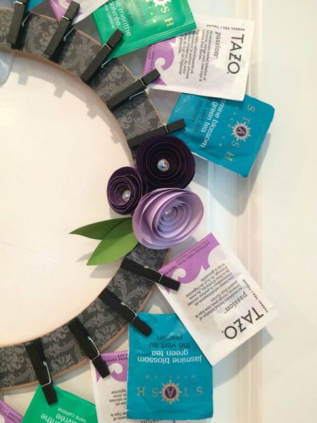 Tea Bag Wreath