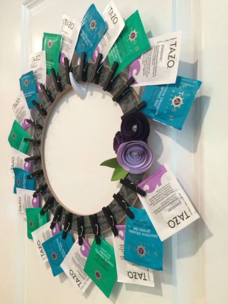 Tea Bag Wreath