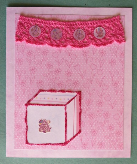 Welcome Little Baby Girl Card