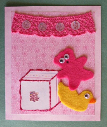 Welcome Little Baby Girl Card