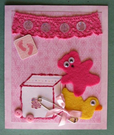 Welcome Little Baby Girl Card