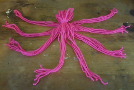 Yarn Octopus Doll - assembling
