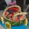 watermelon fruit bowl baby carriage