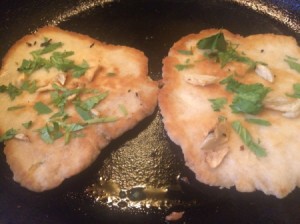 cooking naan bread