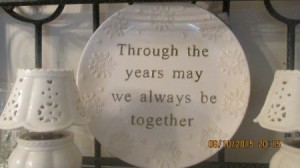 A plaque about remembering family.