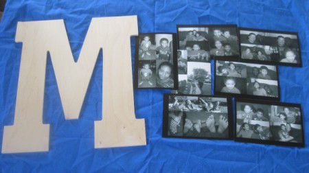 Decoupage Photos Onto Wood Letter