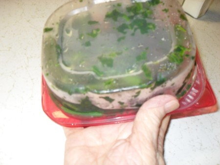 vegetables in small container