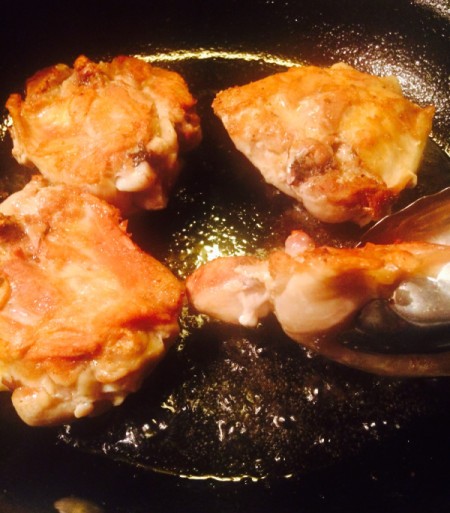 chicken in skillet