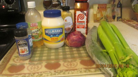 Old Fashioned Potato Salad - ingredients