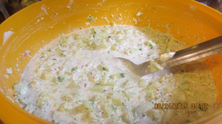 Old Fashioned Potato Salad - mayonaise & seasonings