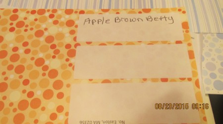 Scrapbook Pockets for Filing Recipes