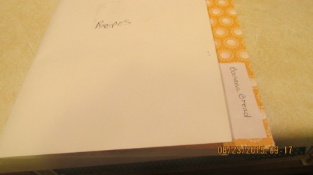 Scrapbook Pockets for Filing Recipes