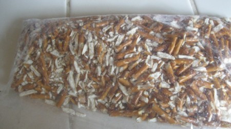 crushed pretzels