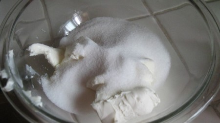 sugar and cream cheese