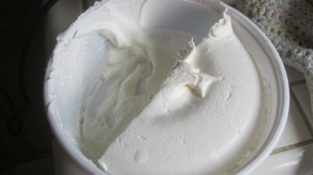 mixing cream cheese and sugar