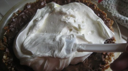 spreading on chocolate