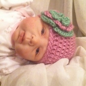 Crocheted Newborn Hat
