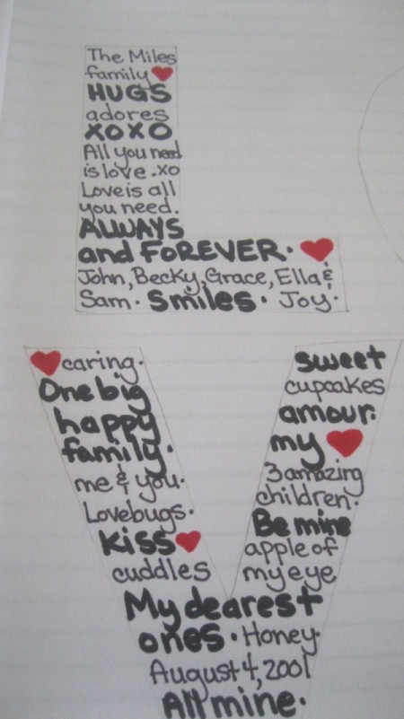 "Love" Letters Framed Art